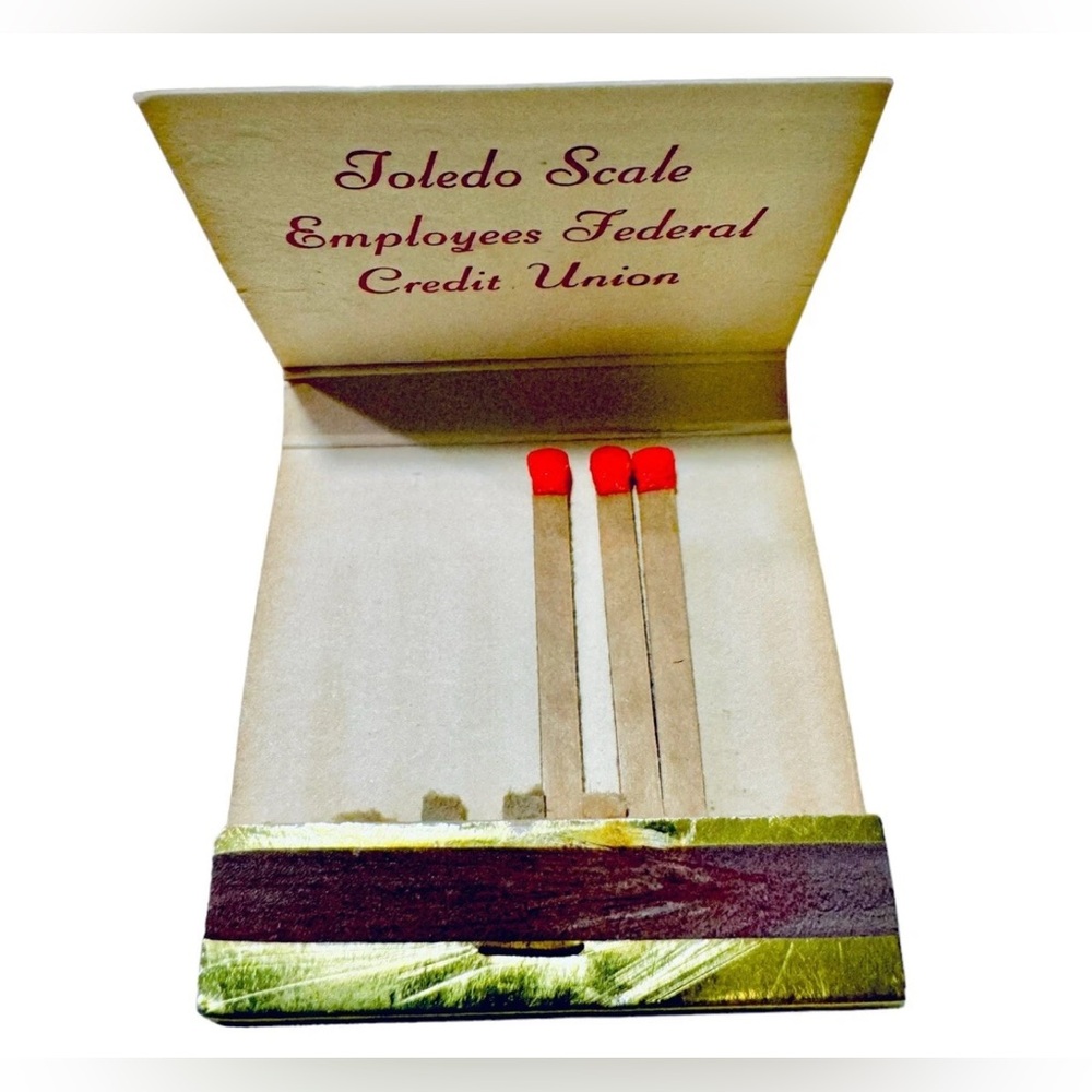 Toledo Scale Employees Credit Union Vintage Christmas Noel Unstruck Match Books - Picture 13 of 15